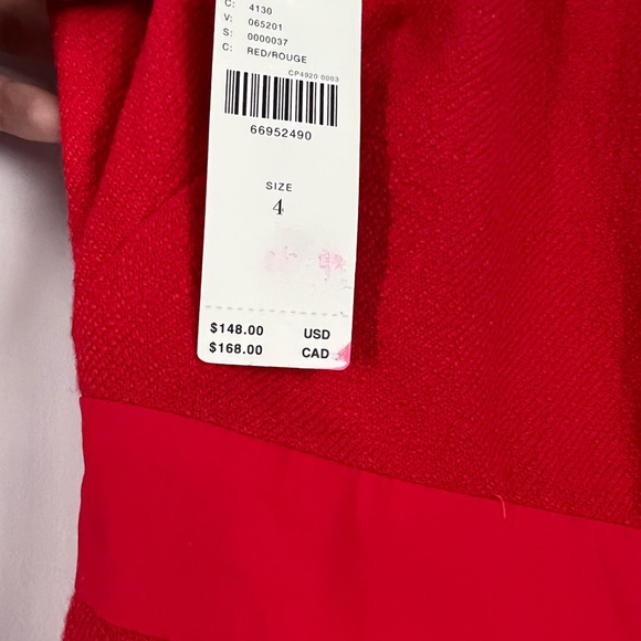 Anthropologie Maeve scoop neck red minidress size 4 - Picture 7 of 7